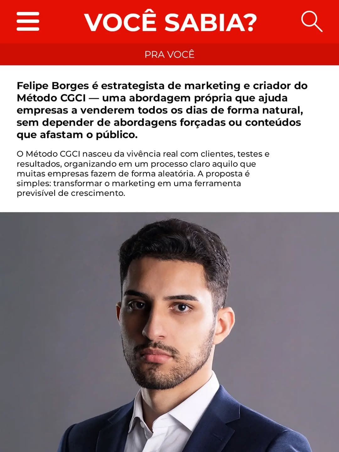 Post da Agência BORGEZ no Instagram